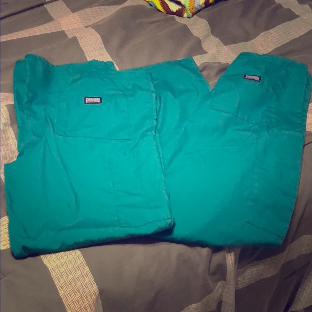 Olive green scrub pants